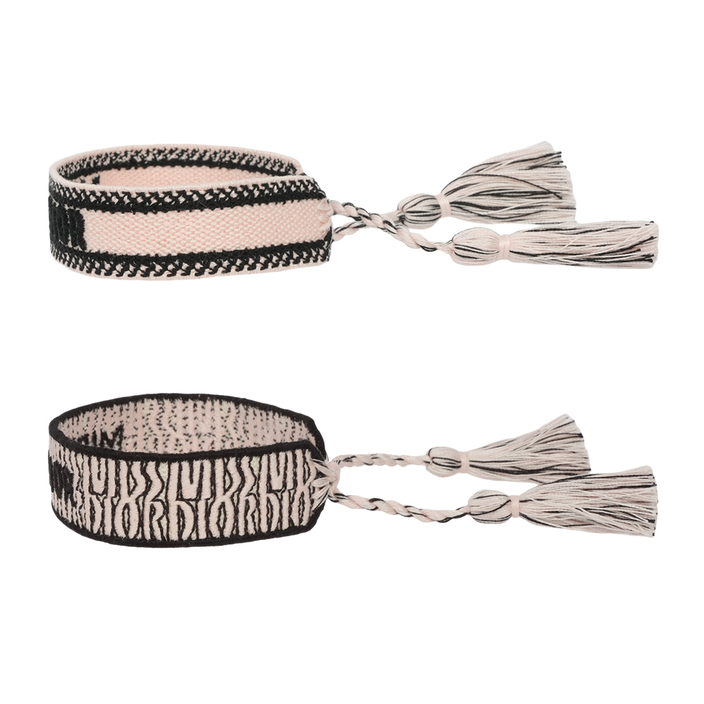 【CHRISTIAN DIOR】Miss Dior Allover 刺繡流蘇手環組(淺粉色) B2634WOMCO_D91P