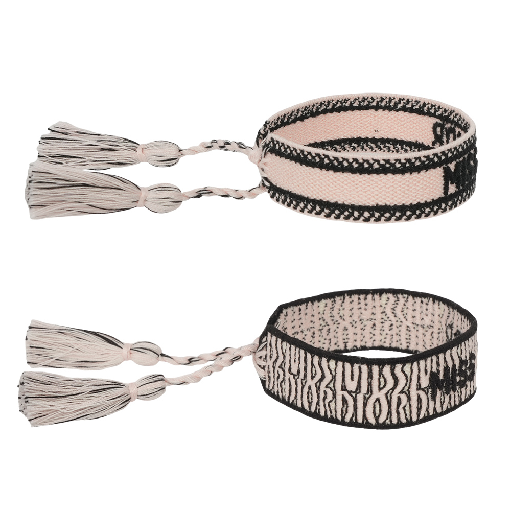 【CHRISTIAN DIOR】Miss Dior Allover 刺繡流蘇手環組(淺粉色) B2634WOMCO_D91P