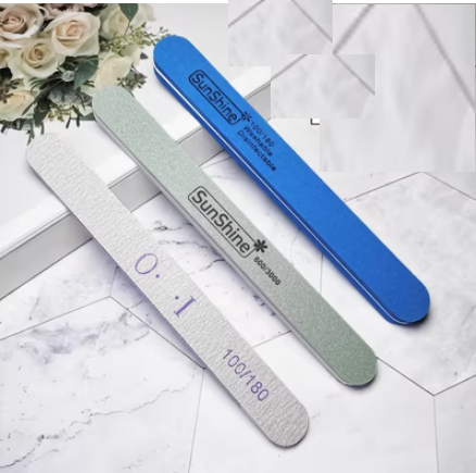 New nail file (3-piece long round nail file set)