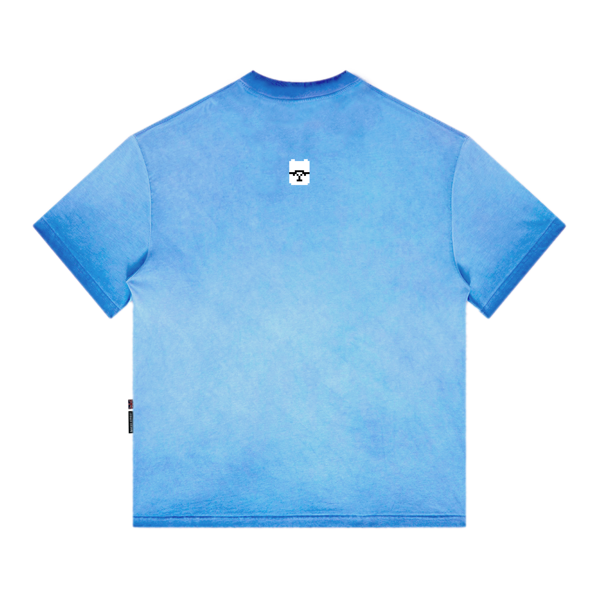 積木羊駝頭印花水洗漸變T恤