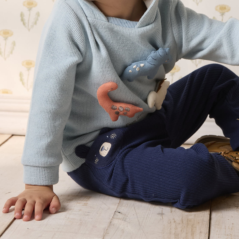 PIPPY可愛小熊袋口休閒長褲