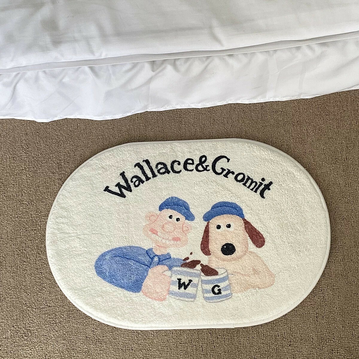 可愛太陽花狗狗圖案仿羊絨地墊地毯 / 2款