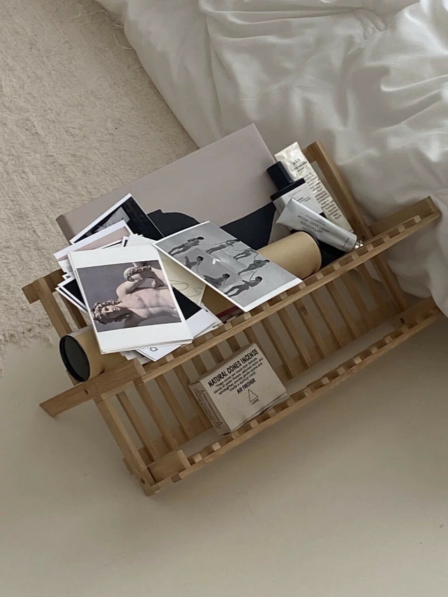 ins風木質折疊收納架