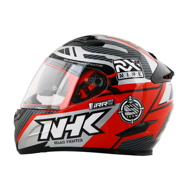 NHK RX-9 RacerX 紅銀 彩繪 全罩式 透氣 內墨片