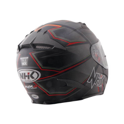 NHK RX-9 Hawk 黑紅 彩繪 全罩式 透氣 內墨片