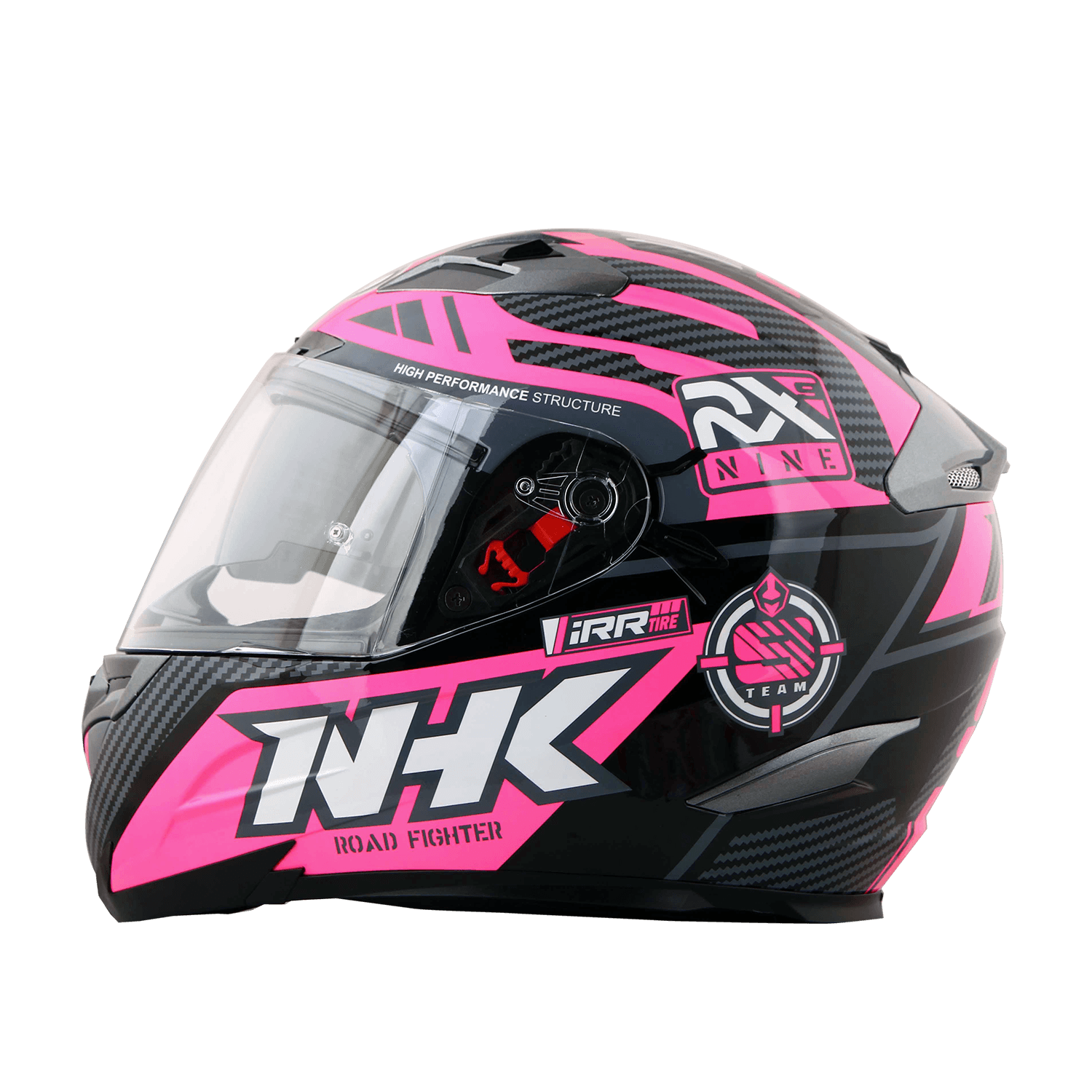 NHK RX-9 RacerX 黑粉紅 彩繪 全罩式 透氣 內墨片