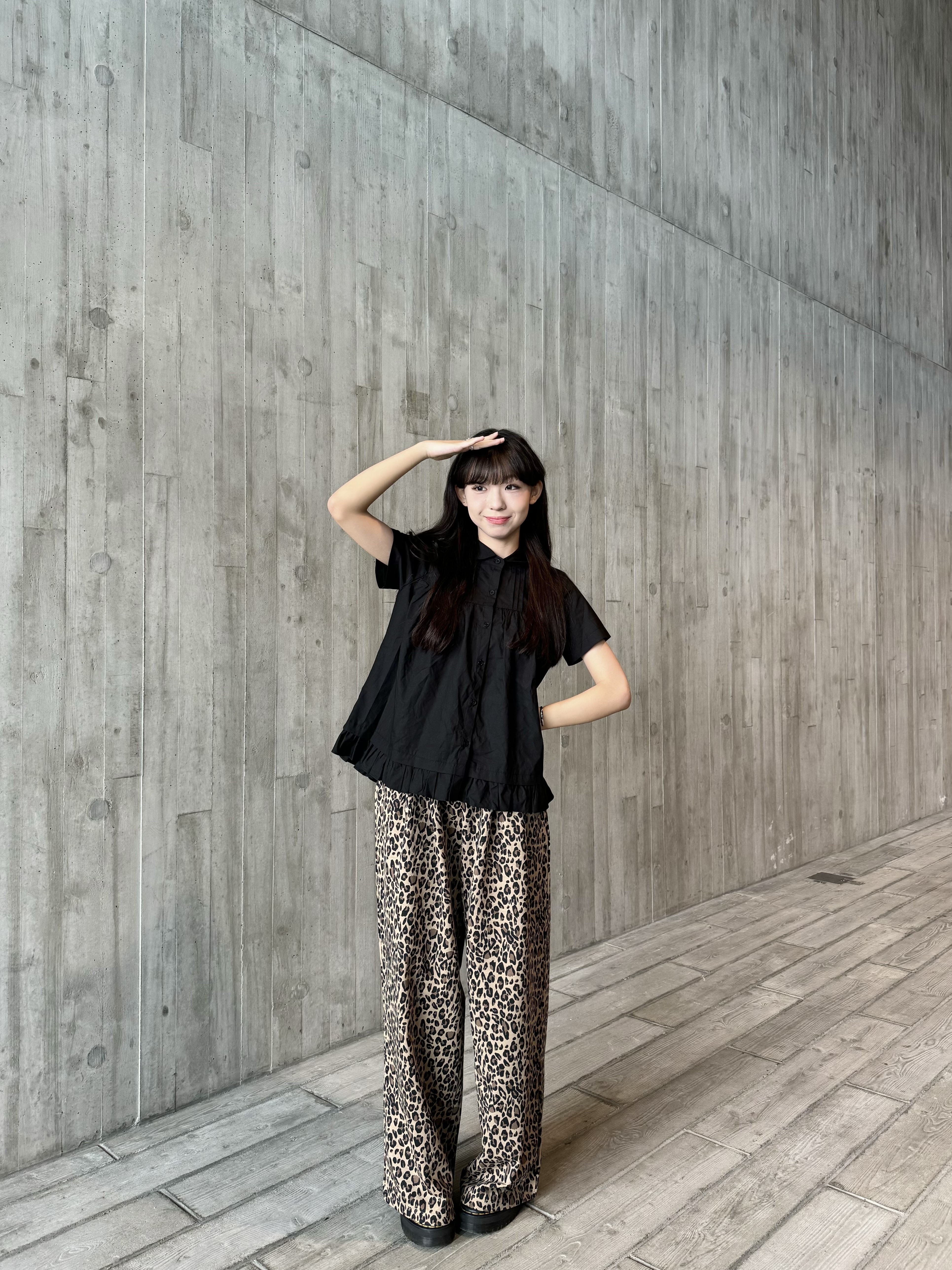 [兩色入]大推！娃娃領ruffle恤衫(𝐁𝐥𝐚𝐜𝐤)