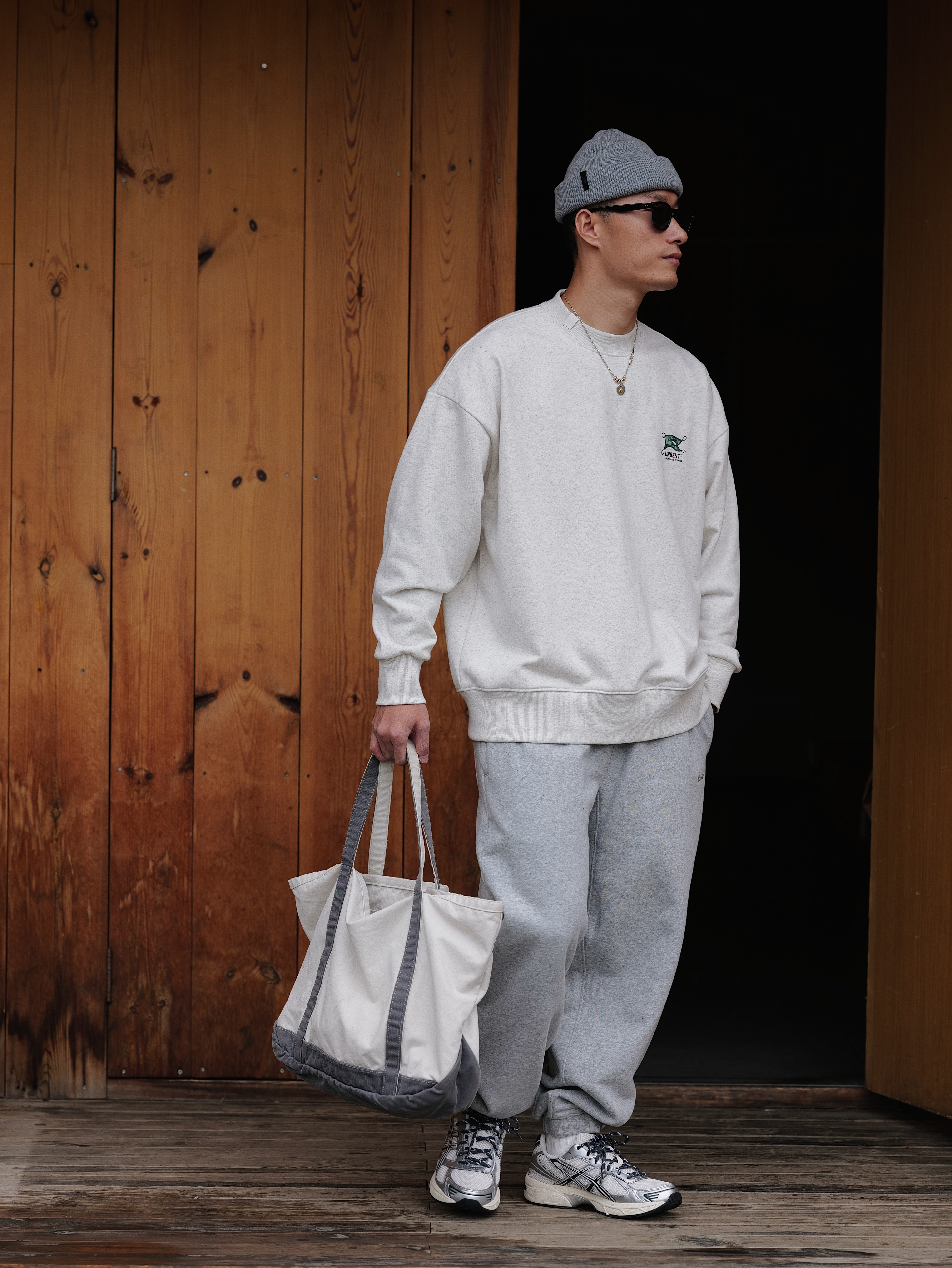 #預購 UNBENT 24AW 日系 休閒 撞色印花 圓領大學踢 4色