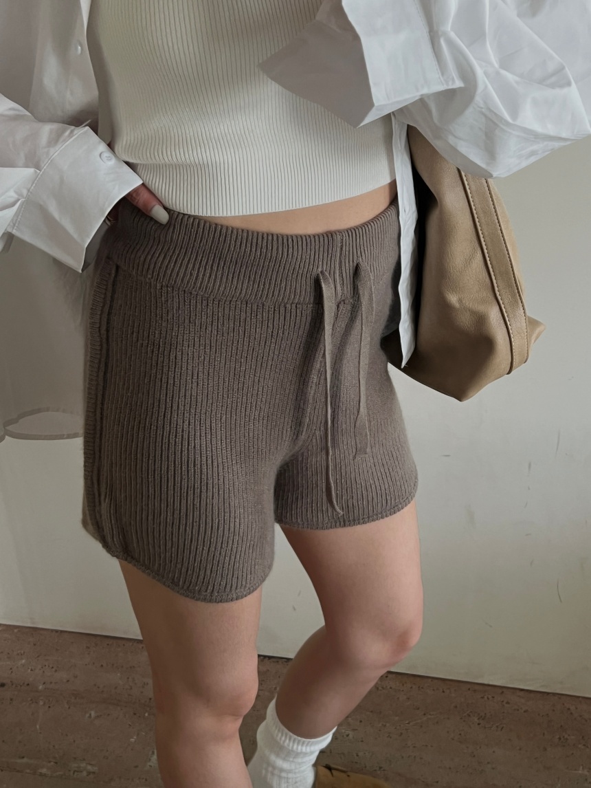 針織抽繩短褲*3色