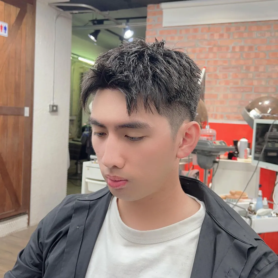 Nick's work featuring the Yoo Ah-in short hair with a pressed perm