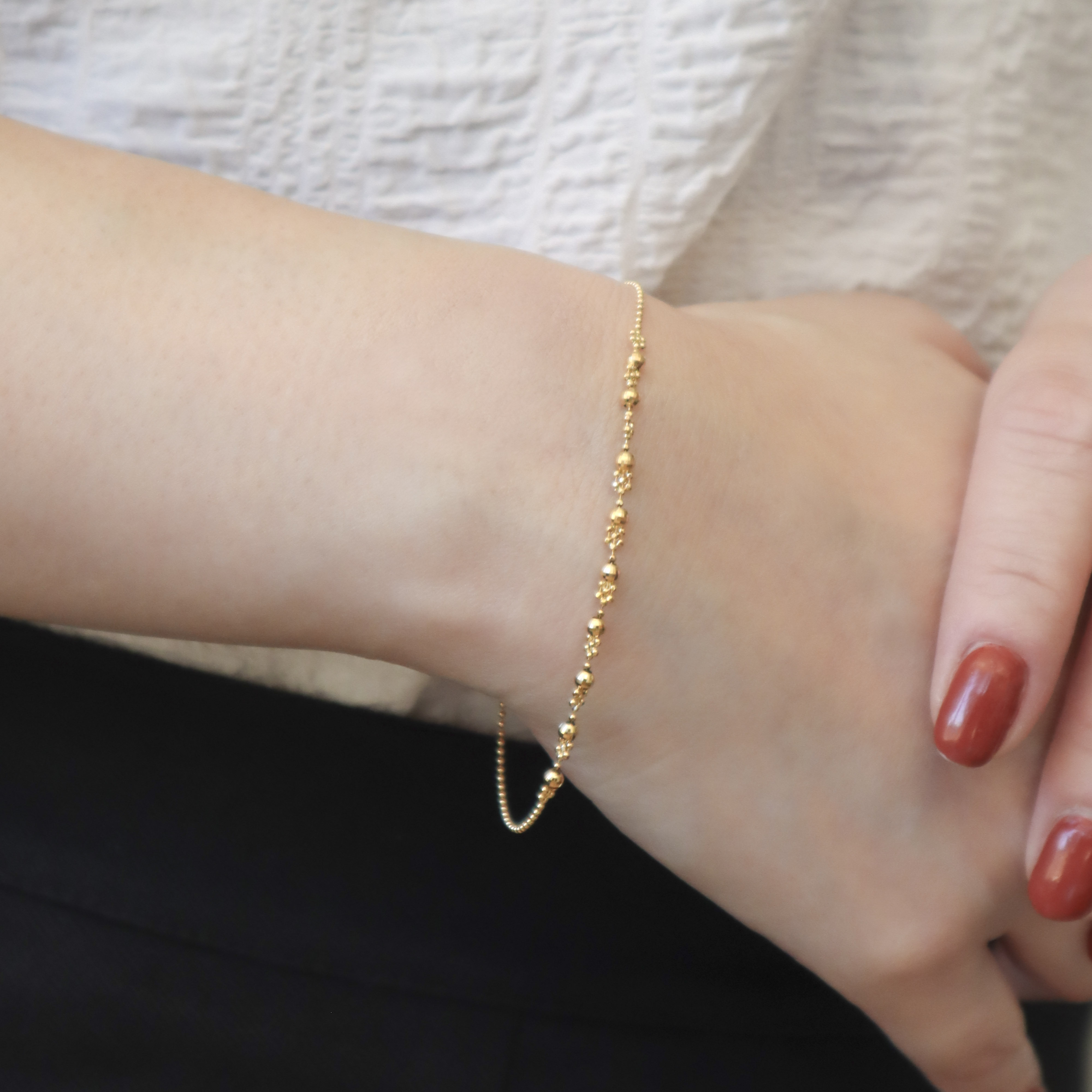 18K/日本設計款系列-花聚手鍊