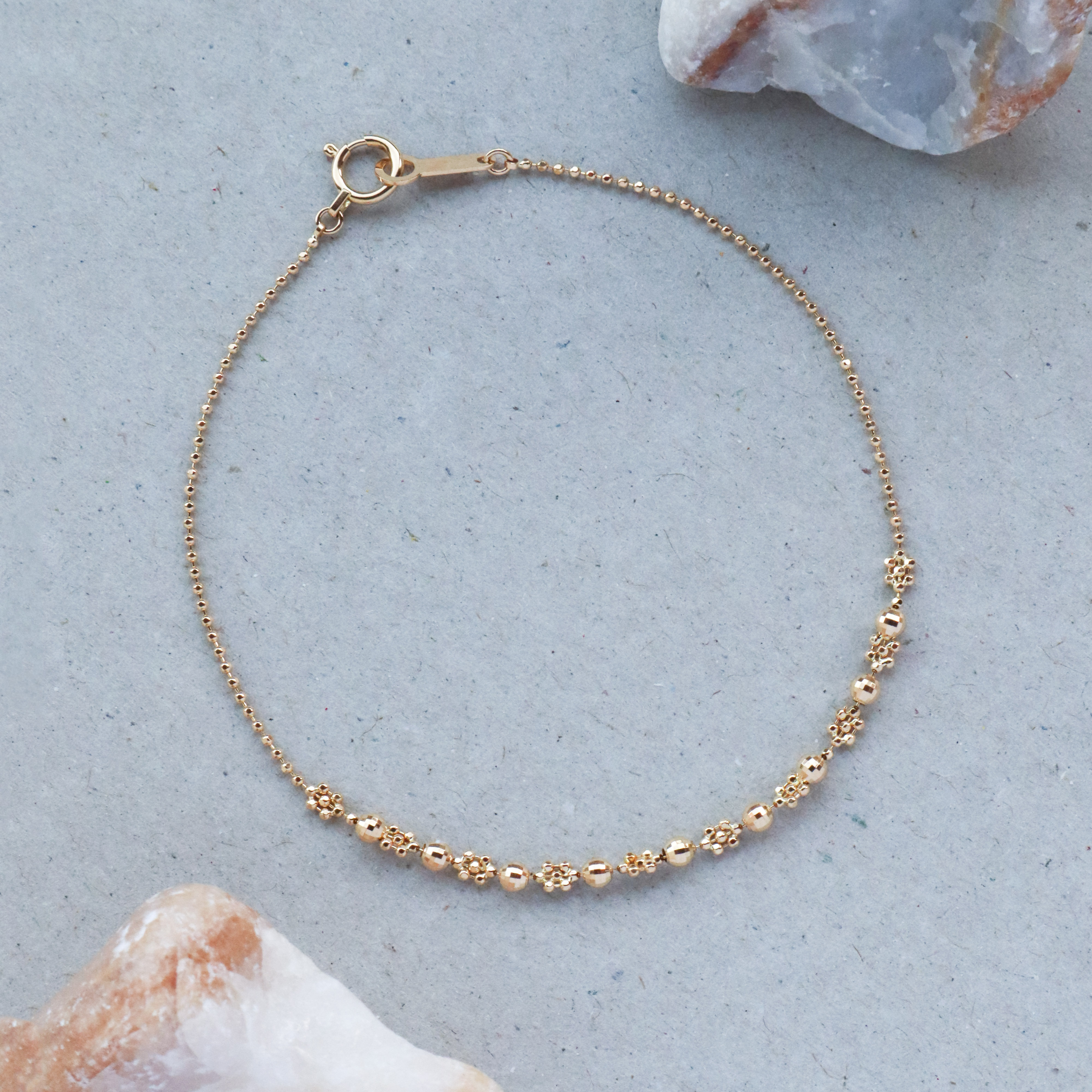 18K/日本設計款系列-花聚手鍊