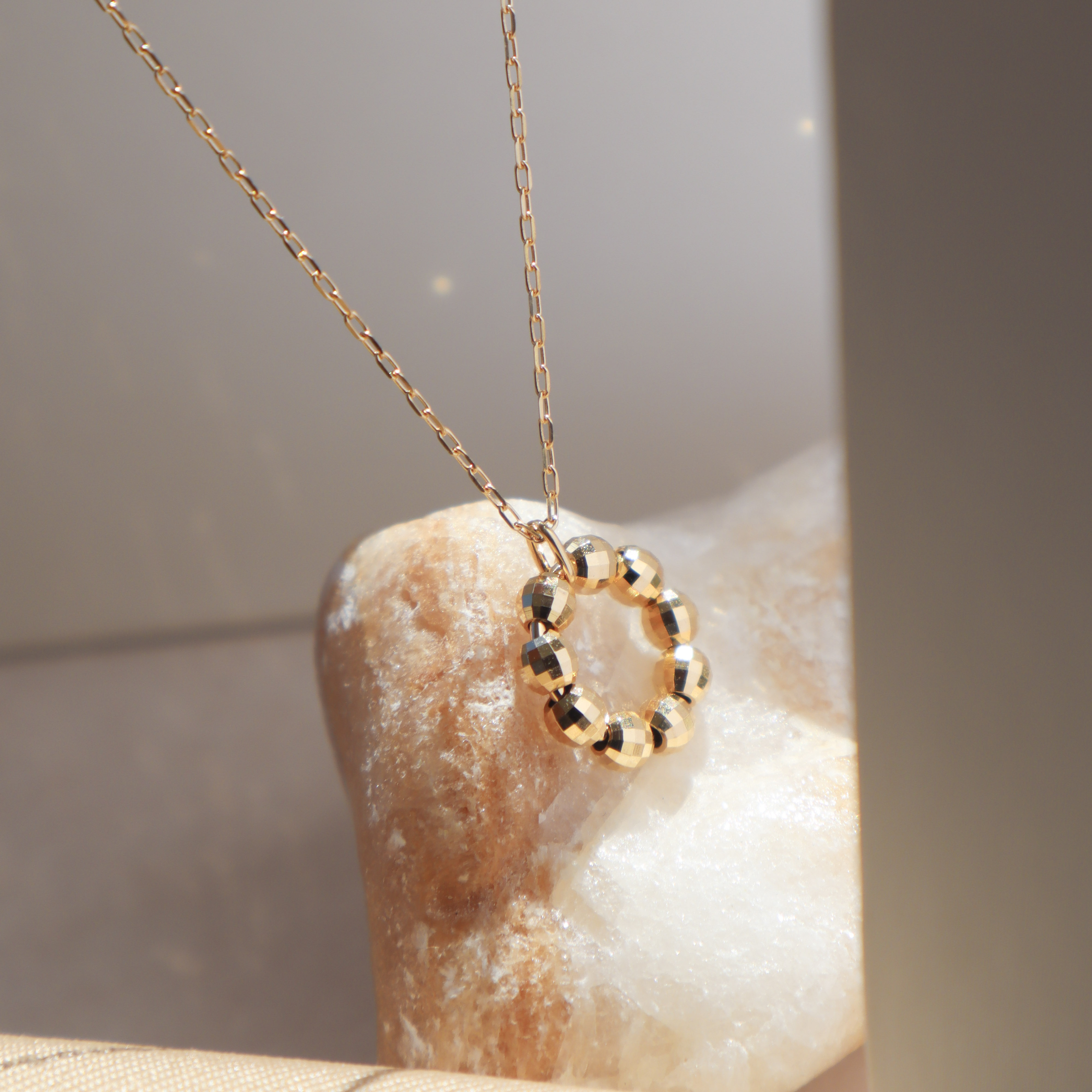 18K/日本設計款系列-小花圈項鍊