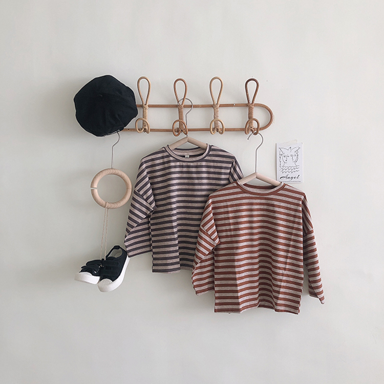 經典條紋薄款長袖上衣