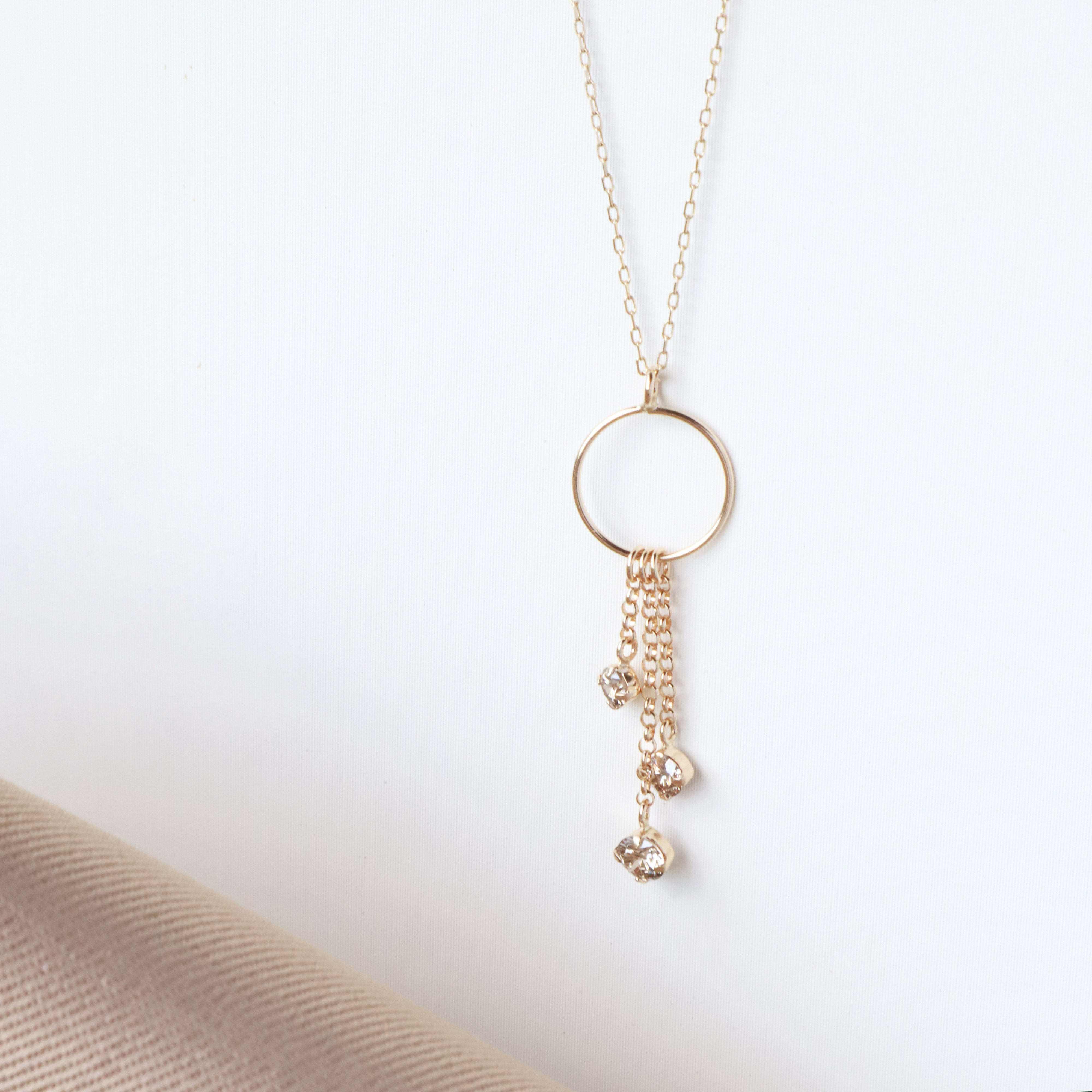 18K/日本設計款系列-浪漫垂墜項鍊