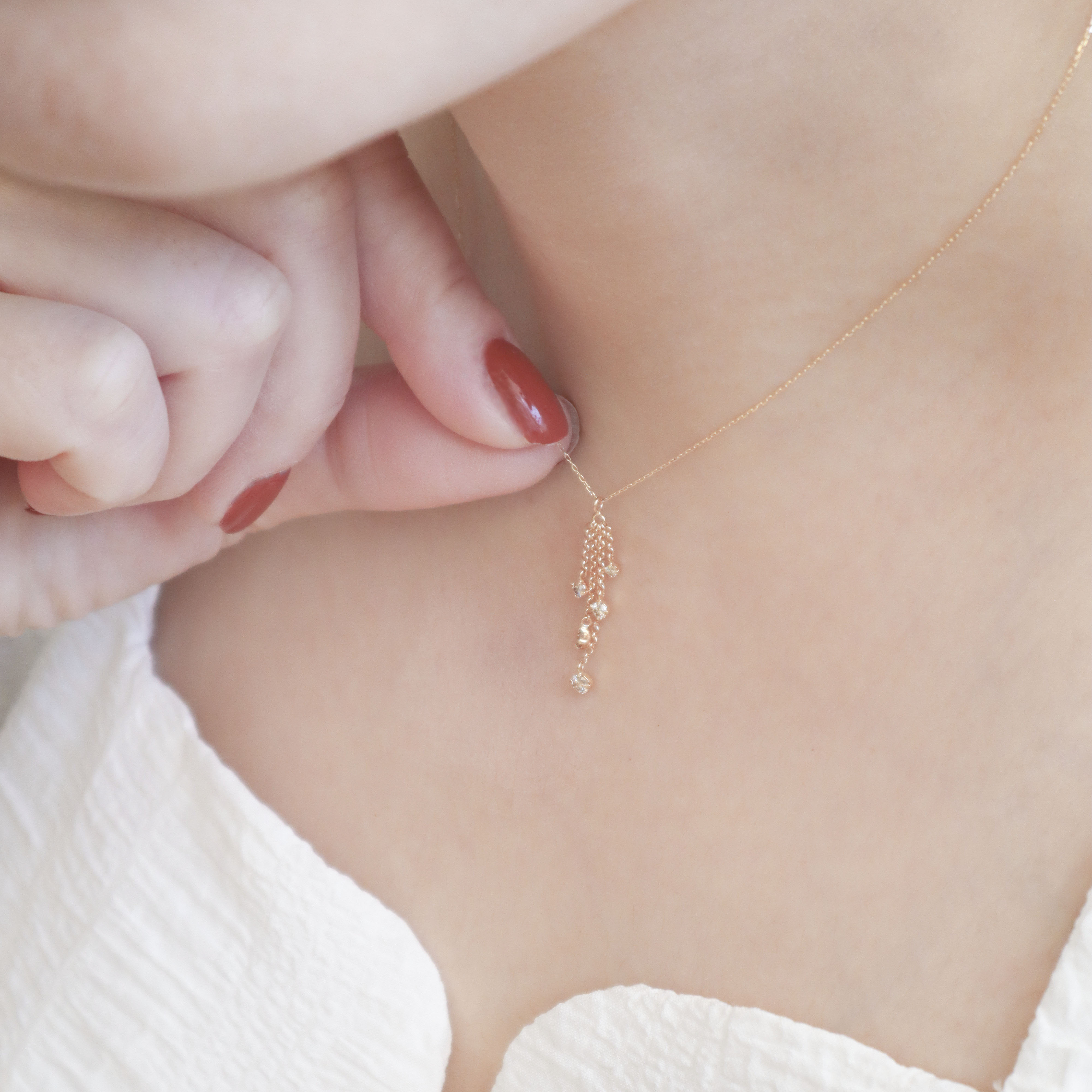 18K/日本設計款系列-光之流蘇項鍊