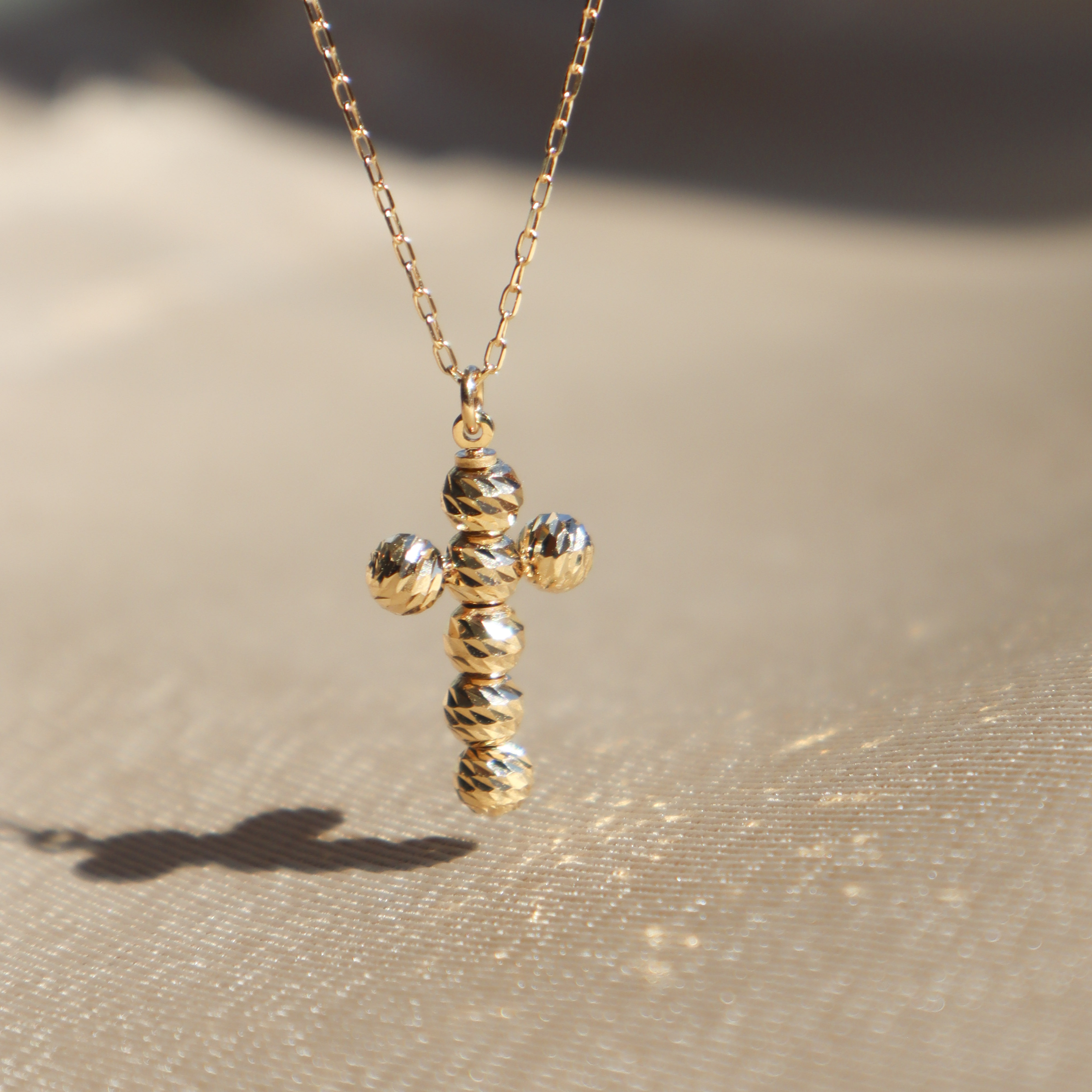 18K/日本設計款系列-光耀十字項鍊