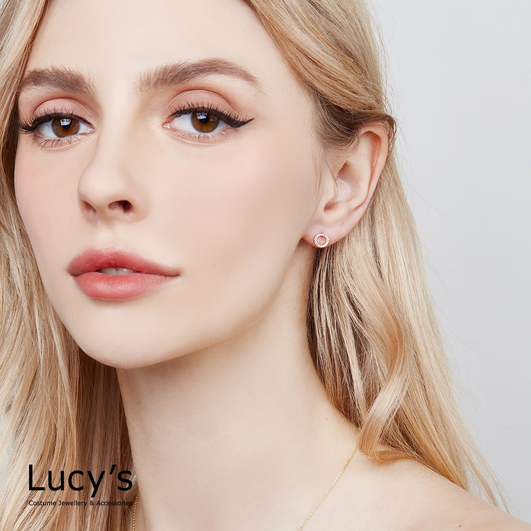 閃亮圈圈 耳環 (二色) (111731/111732)