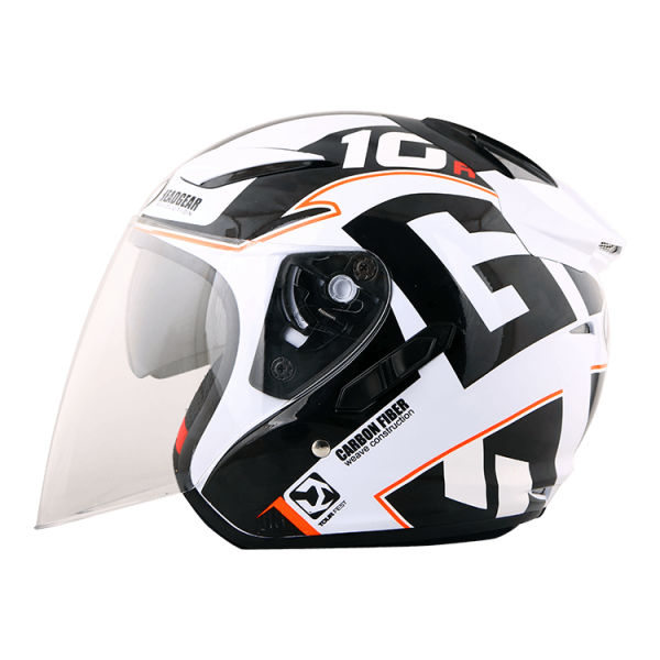 NHK R1 G10 亮面白 彩繪 3/4罩式 透氣 內墨片