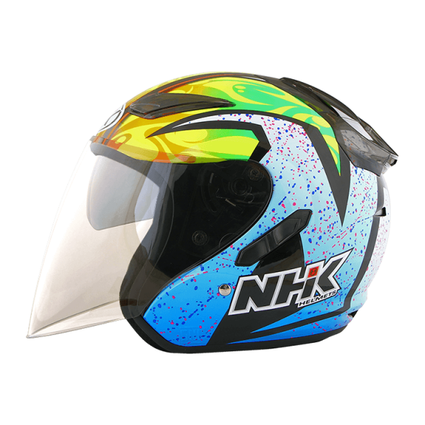 NHK R1 KA17#3 冬季 (Karel Abraham) 亮面黑藍 選手彩繪 3/4罩式 透氣 內墨片