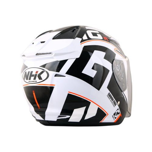 NHK R1 G10 亮面白 彩繪 3/4罩式 透氣 內墨片