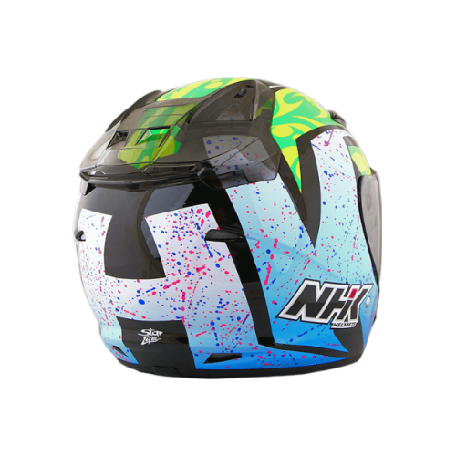 NHK R1 KA17#3 冬季 (Karel Abraham) 亮面黑藍 選手彩繪 3/4罩式 透氣 內墨片