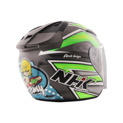 NHK R1 RG87#1 TKKR (Remy Gardner) 消光灰綠 選手彩繪 3/4罩式 透氣 內墨片