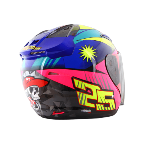 NHK R1 AZ25 #1 (Azlan Shah) 亮面螢光粉藍 選手彩繪 3/4罩式 透氣 內墨片