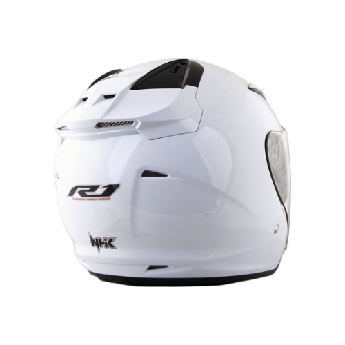 NHK R1 亮面白 素色 3/4罩式 透氣 內墨片