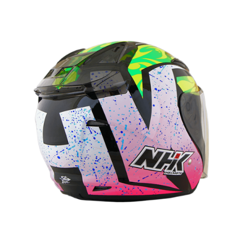 NHK R1 KA17#3 冬季 (Karel Abraham) 亮面黑粉 選手彩繪 3/4罩式 透氣 內墨片