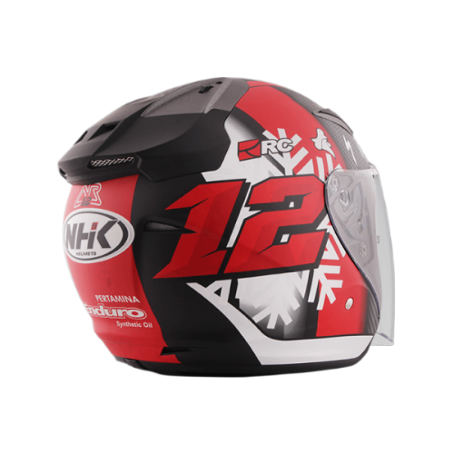 NHK R1 Ali12 (Ali Adrian) 亮面黑紅 選手彩繪 3/4罩式 透氣 內墨片