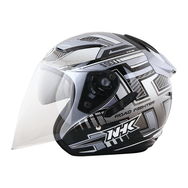 NHK R1 燈彩 (Lantern) 亮面深灰 彩繪 3/4罩式 透氣 內墨片