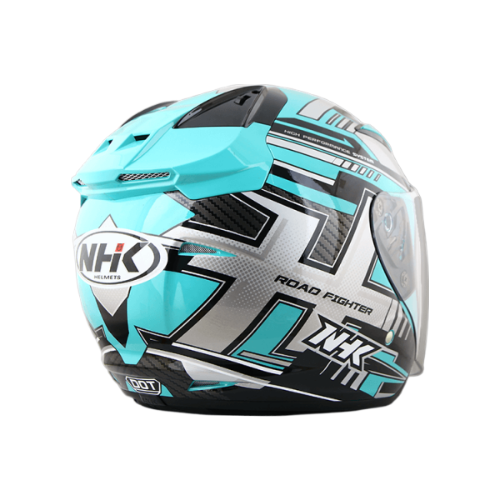 NHK R1 燈彩 (Lantern) 亮面湖水綠 彩繪 3/4罩式 透氣 內墨片