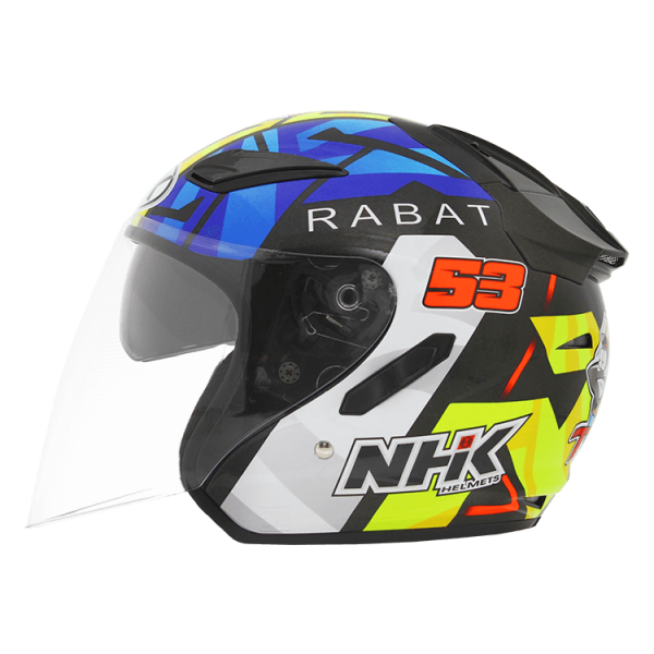 NHK R1 TR53 #1 (Tito Rabat) 亮面黑 金粉 選手彩繪 3/4罩式 透氣 內墨片