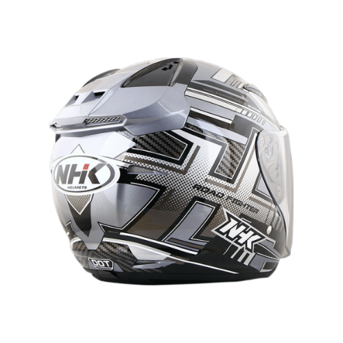 NHK R1 燈彩 (Lantern) 亮面深灰 彩繪 3/4罩式 透氣 內墨片