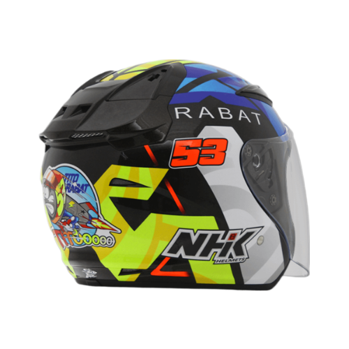 NHK R1 TR53 #1 (Tito Rabat) 亮面黑 金粉 選手彩繪 3/4罩式 透氣 內墨片