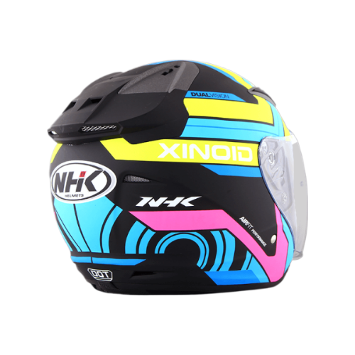 NHK R1 X立方 (Xinoid) 消光黑黃藍 彩繪 3/4罩式 透氣 內墨片