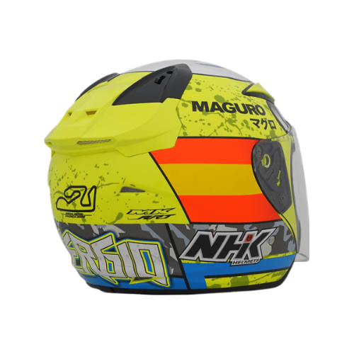 NHK R1 SG11#2 (Sergio Garcia) 螢光黃 選手彩繪 3/4罩式 透氣 內墨片