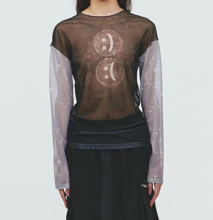 ODLY WORKSHOP Bittersweet Long Sleeve Mesh Tee