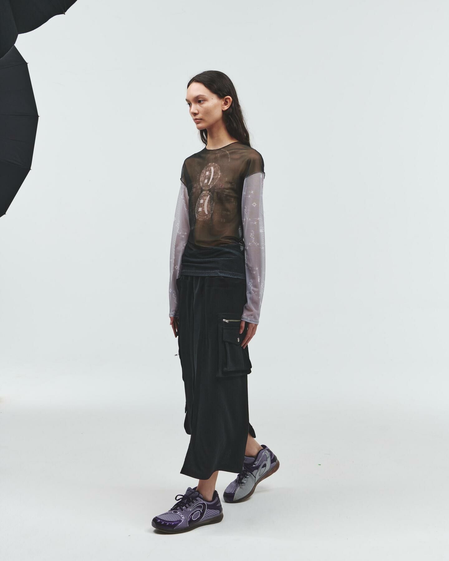 ODLY WORKSHOP Bittersweet Long Sleeve Mesh Tee