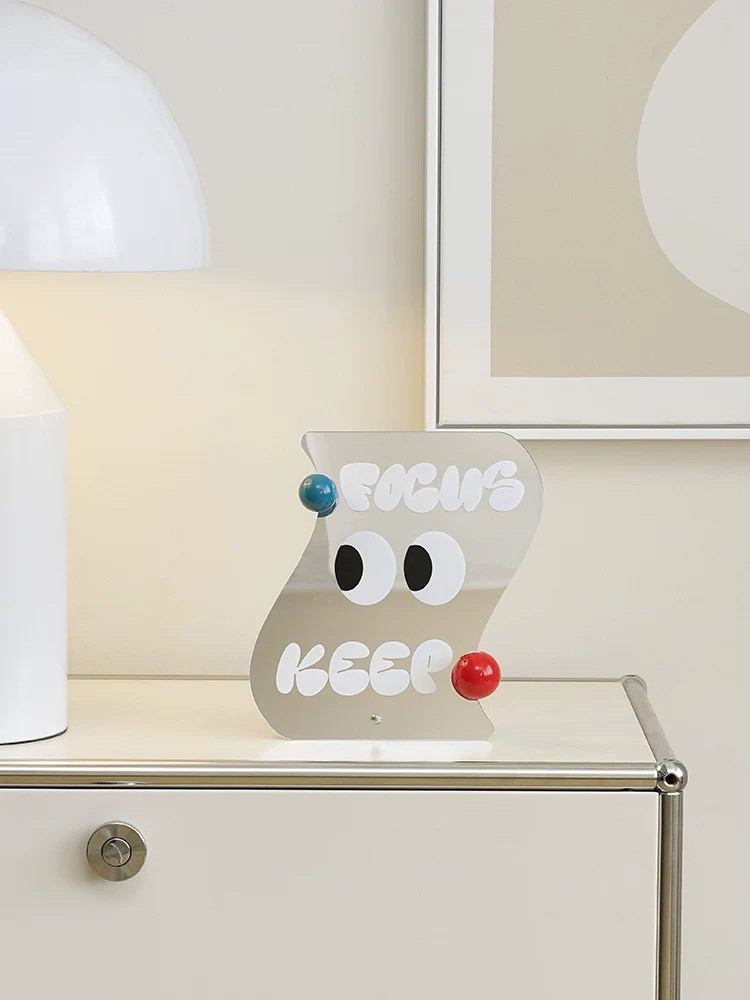 不規則眼睛手手圖案鏡面擺件 / 2款