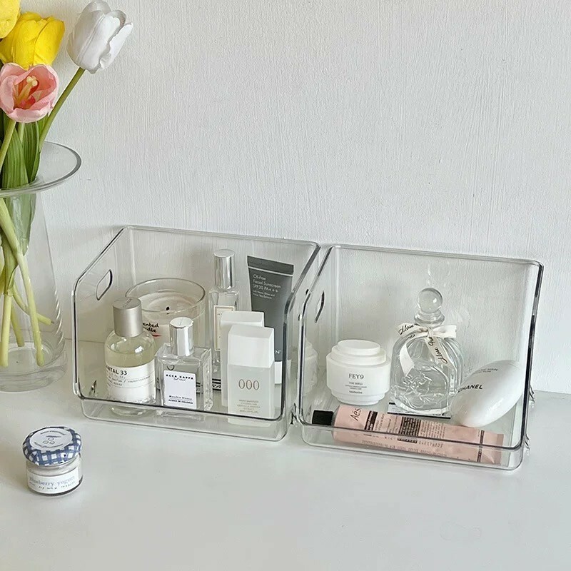 經典實用手拖方形塑料收納盒-單個