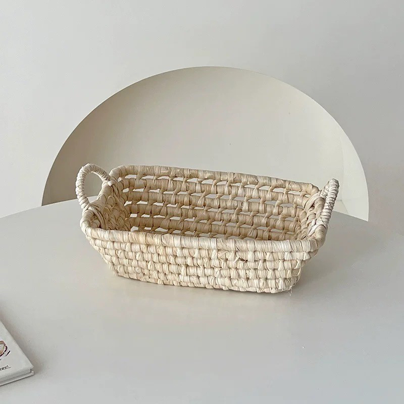 田園風編織感手提收納藍 / 2款