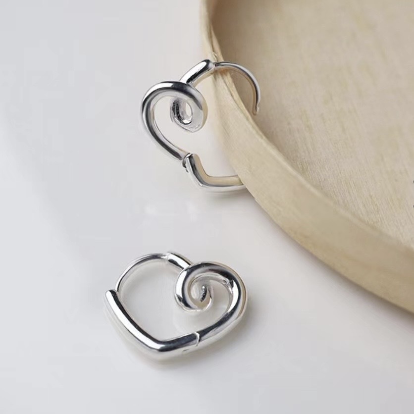 Z31愛心扭結純銀易扣