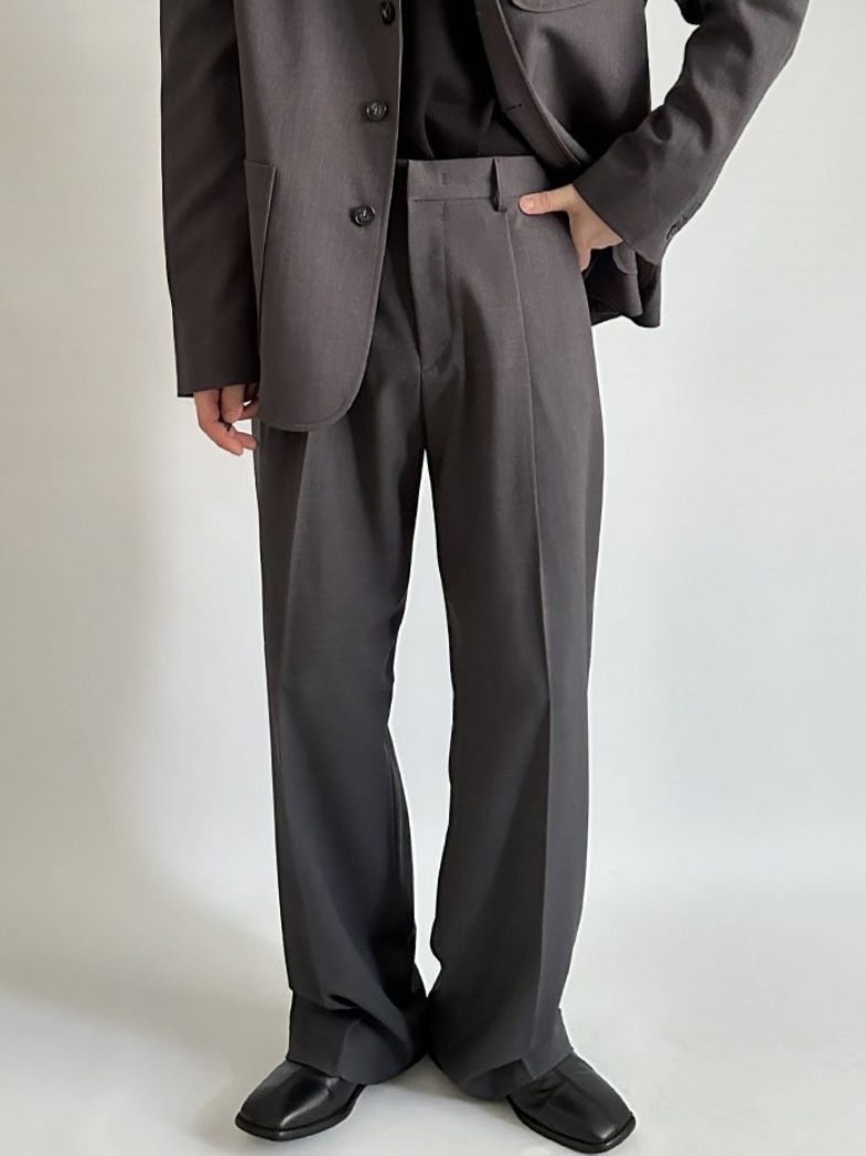 復古喇叭寬鬆休閒西裝褲