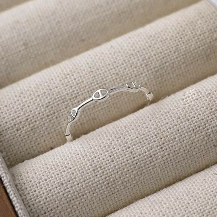 Z37豬鼻純銀戒指