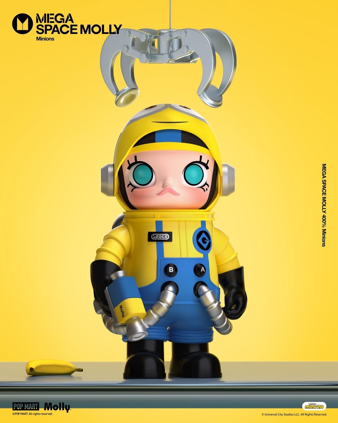 <官方正版授權>POPMART MEGA SPACE MOLLY 小小兵 400% 泡泡瑪特