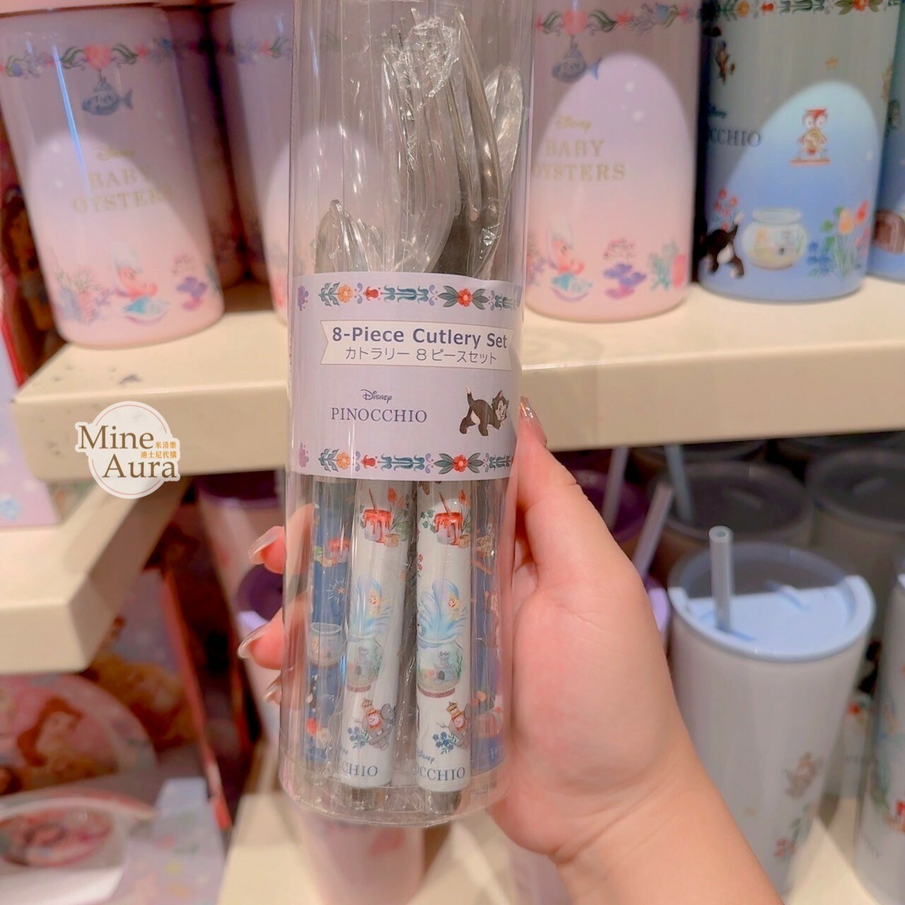 牡蠣寶寶系列 圖案 湯匙+叉子 餐具組 愛麗絲夢遊仙境 Alice in Wonderland -香港迪士尼樂園