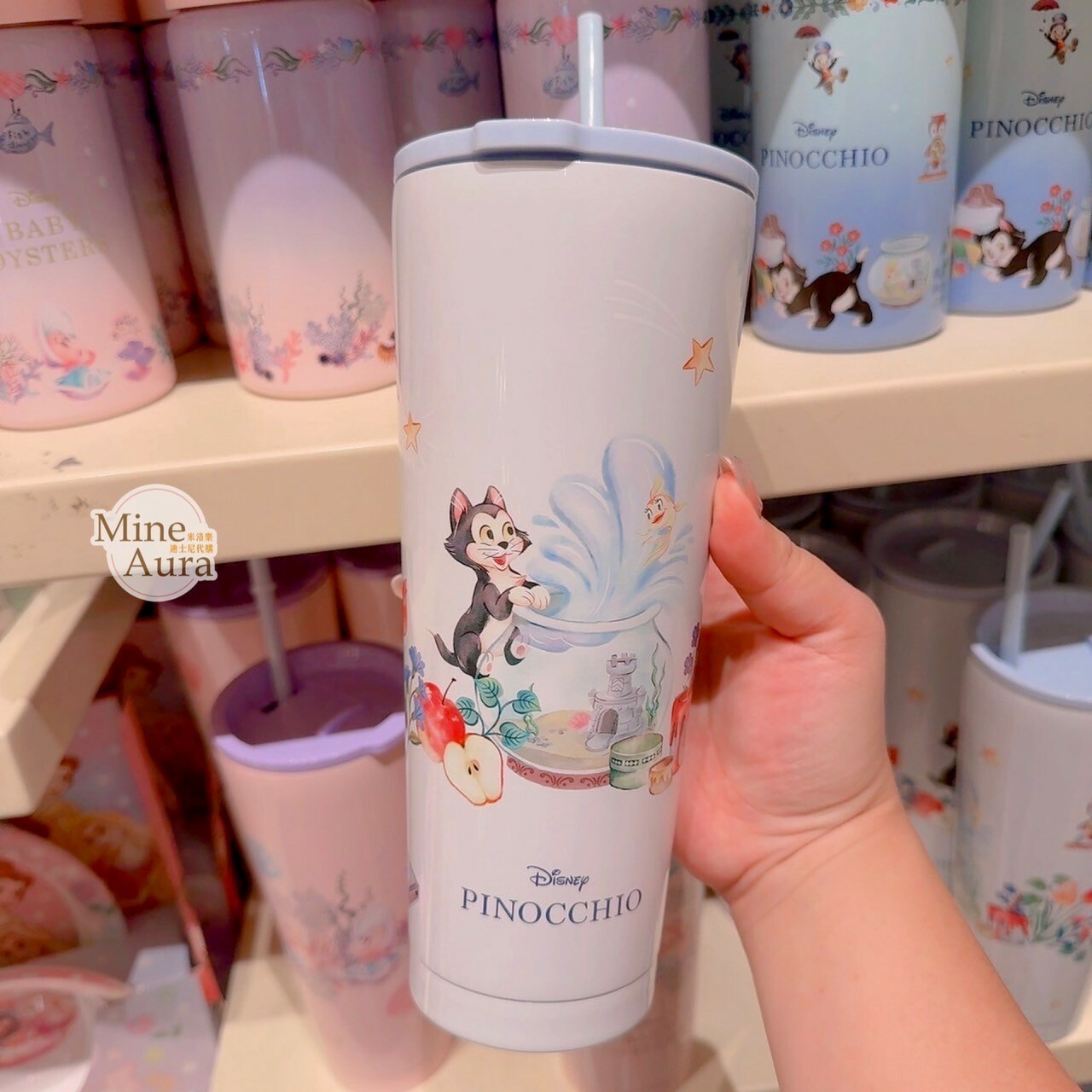 費加洛 Figaro the Cat 圖案 造型 吸管 水杯 木偶奇遇記 皮諾丘 Pinocchio -香港迪士尼樂園