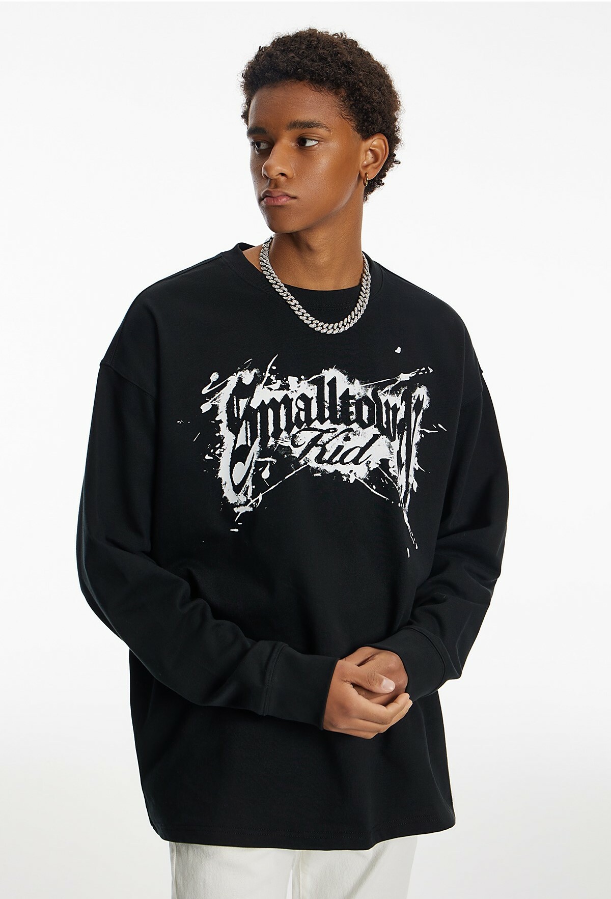 STK SmallTownKid  潑墨LOGO 薄長袖